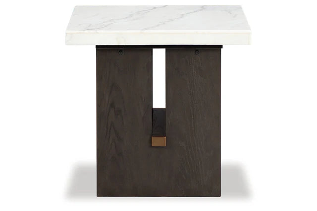 Marble White/Dark Brown 3-Pieces cocktail Set