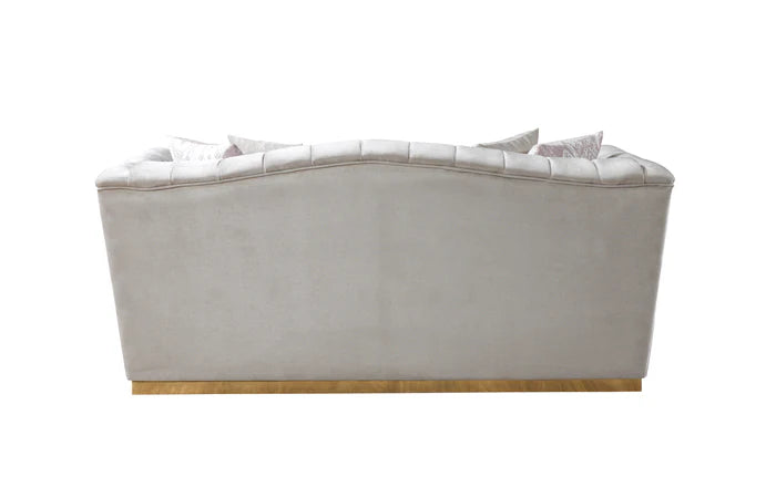 Milena Ivory Velvet Sofa 93" & Loveseat 73"