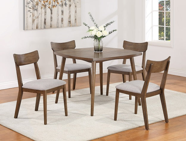 Weldon Brown Square 5-Piece Dining Set