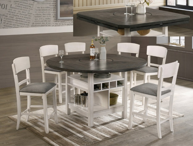 Conner Chalk/Grey Counter Height Set