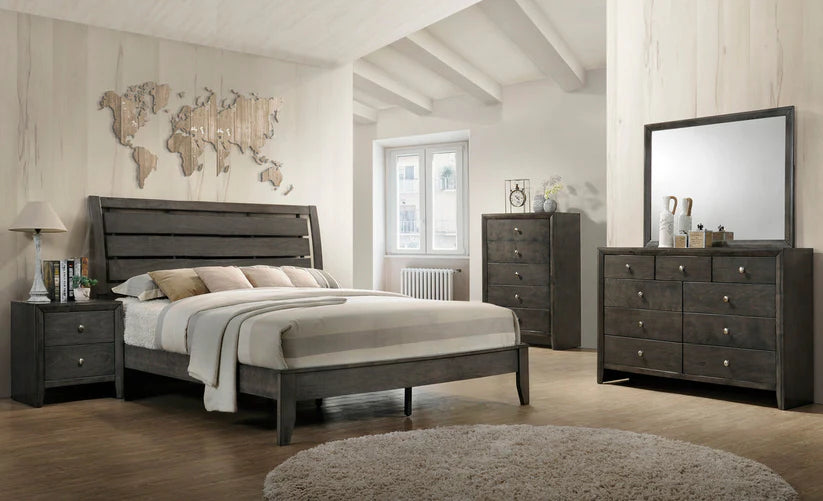 Evan Grey Panel Bedroom Set