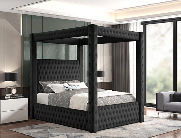 Annabelle Canopy Black Bed