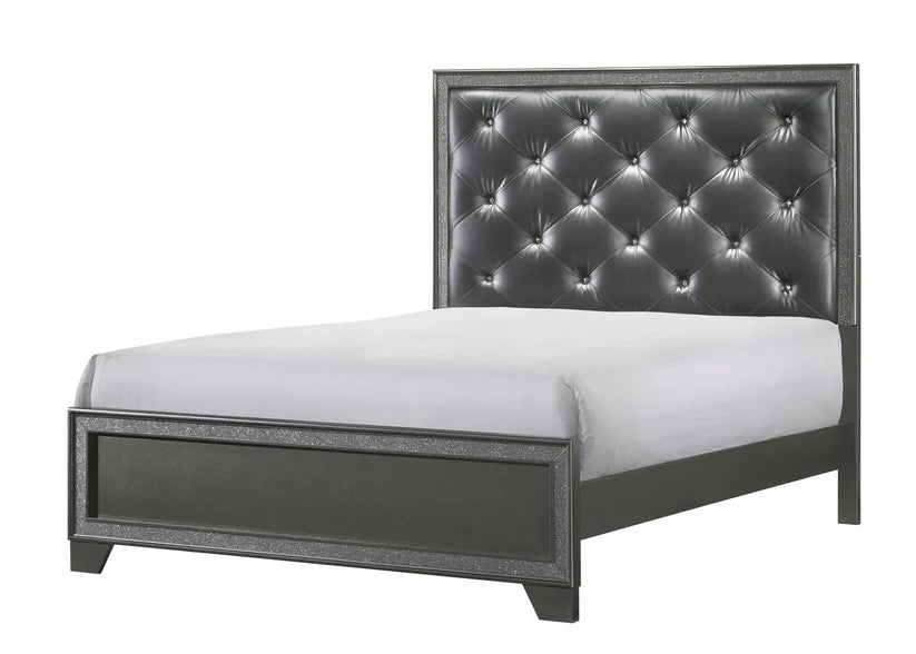 Kaia Gray Panel Bed