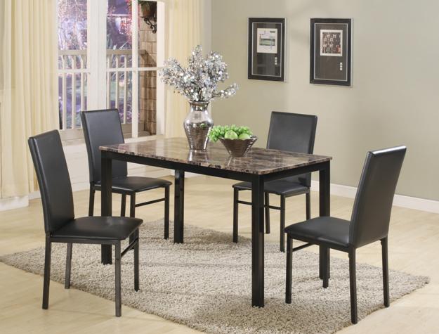 Aiden Brown/Black 5-Piece Dining Set