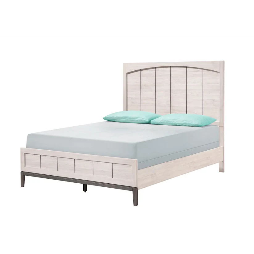 Veda Cream Panel Bed