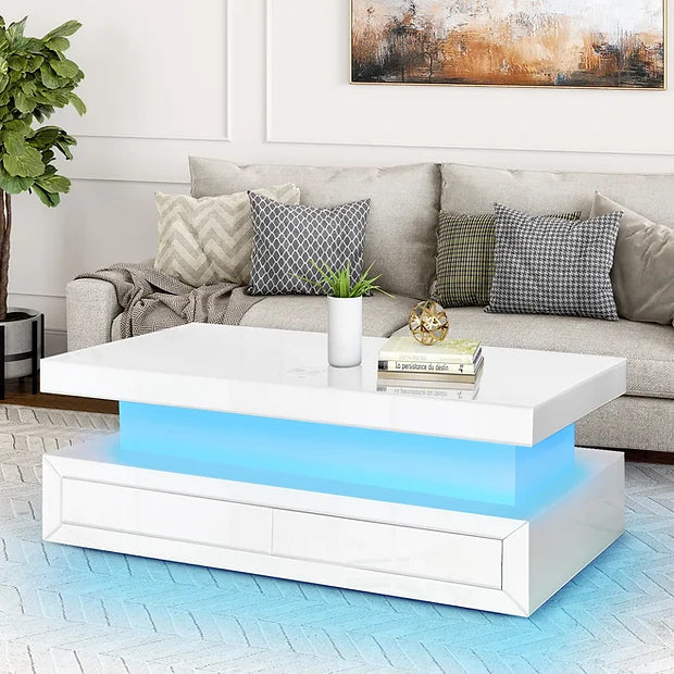 Alma White Bluetooth Cocktail Table