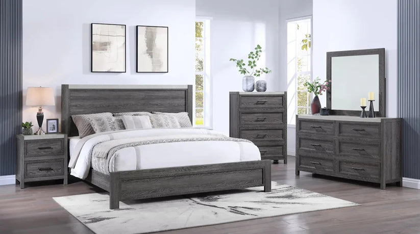 Madsen Gray Panel Bedroom Set