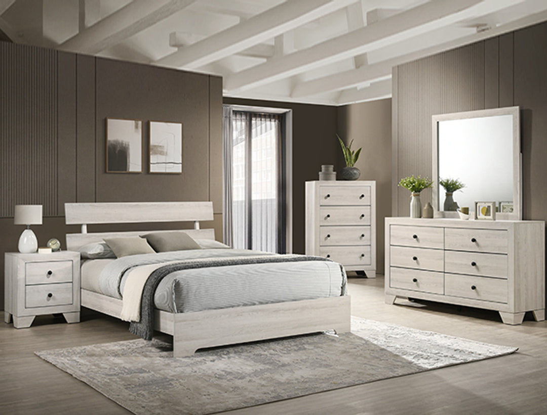 Atticus White Platform Bed