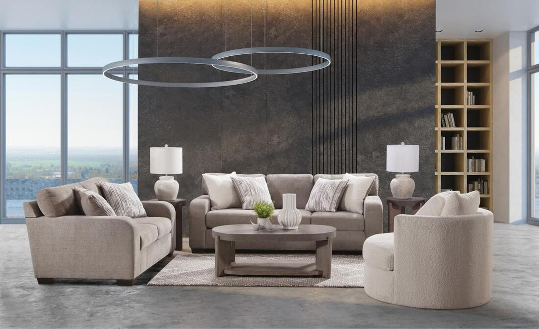 Behold Blaine Taupe Cream Sofa & Loveseat Set