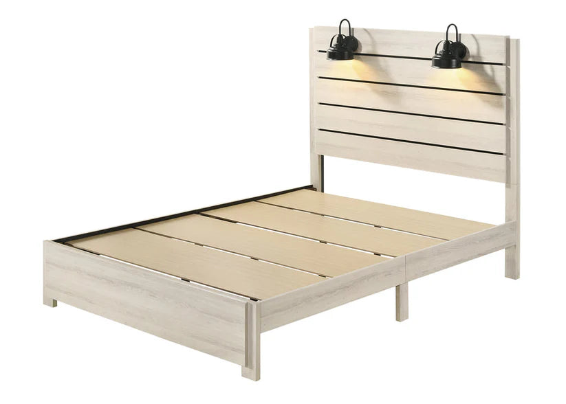 Carter Youth White Platform Bed