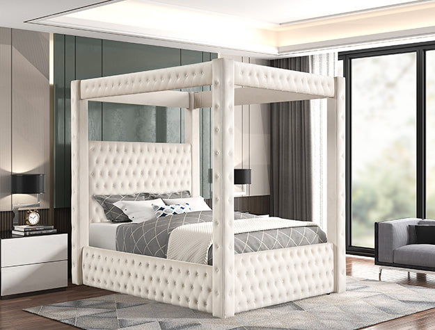 Annabelle Canopy Ivory Bed