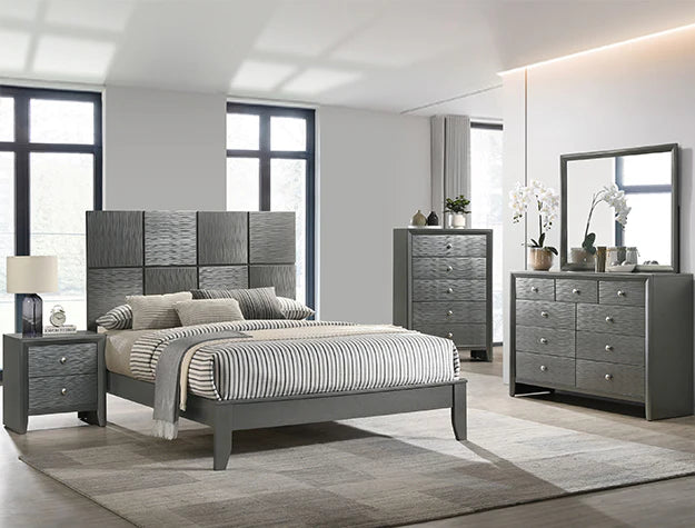 Denker Gunmetal Youth Bedroom Set