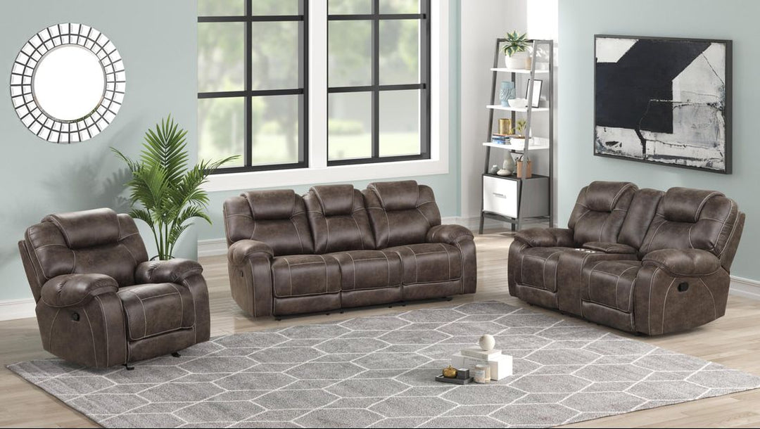 Madrid Chocolate 3-Piece Reclining Sofa Set