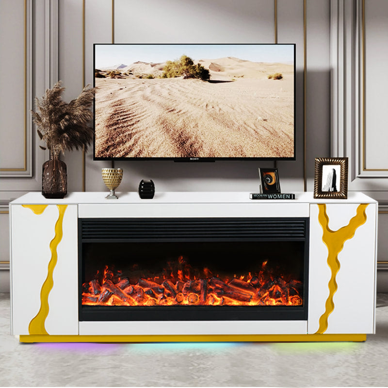 Rosa II White 71" Fireplace Tv Stand