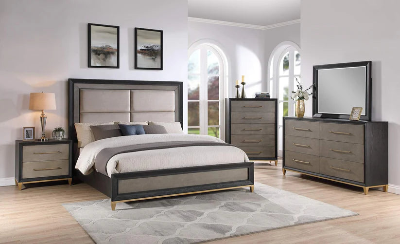 Payson Gray Panel Bed