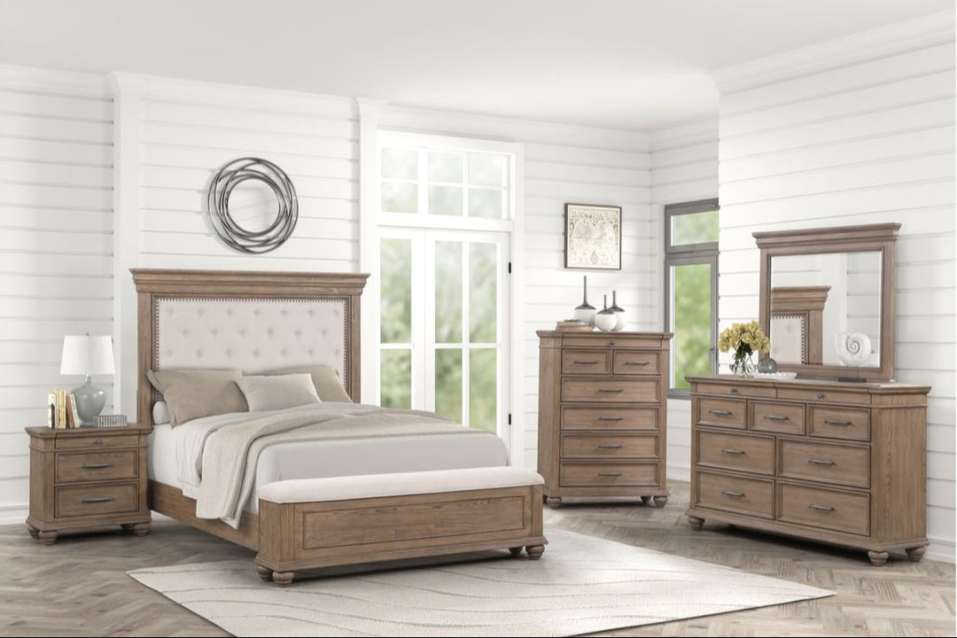 Nashville 4-Piece Bedroom Set (Bed, Dresser, Mirror, & Nightstand)