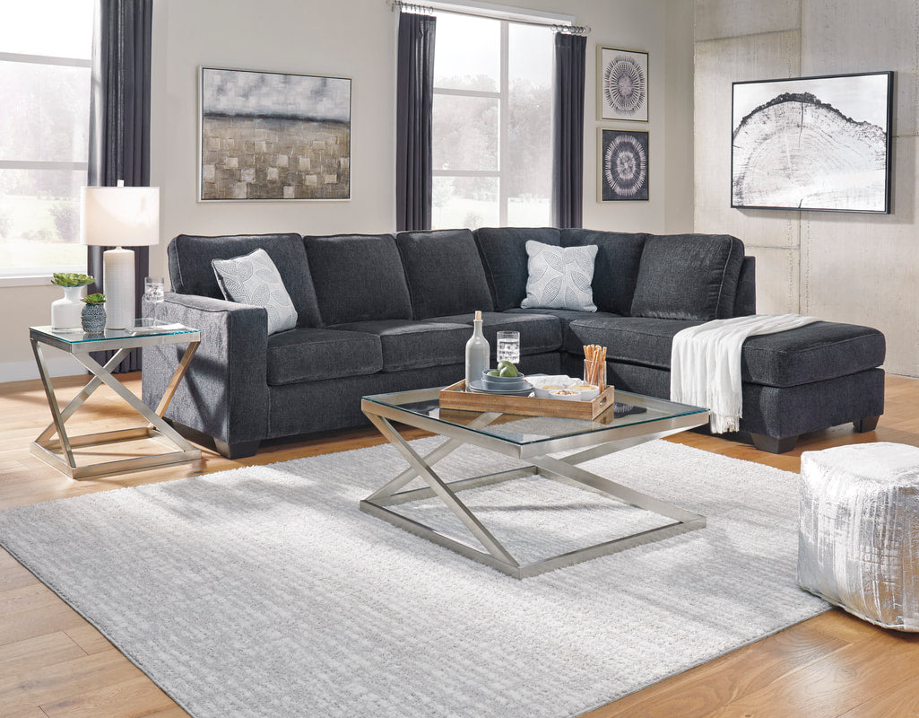 Aron Slate Sectional Sofa