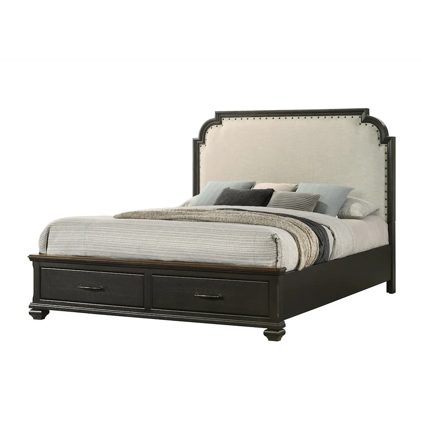 Hamilton Grey Finish Platform Bed