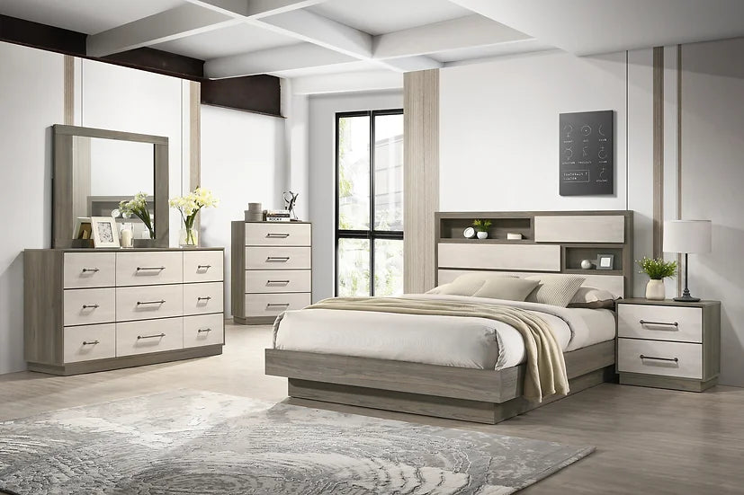 River Light Grey Platform Bedroom Set