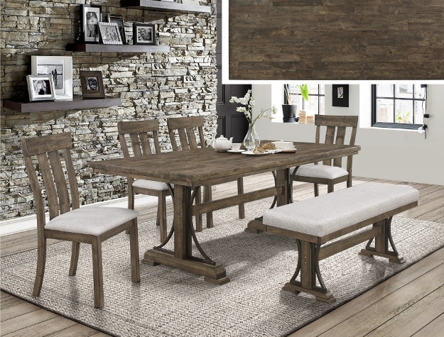 Quincy Grayish Brown Dining Set