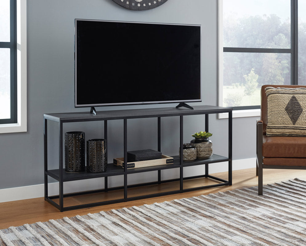 Black Metal 65" TV Stand