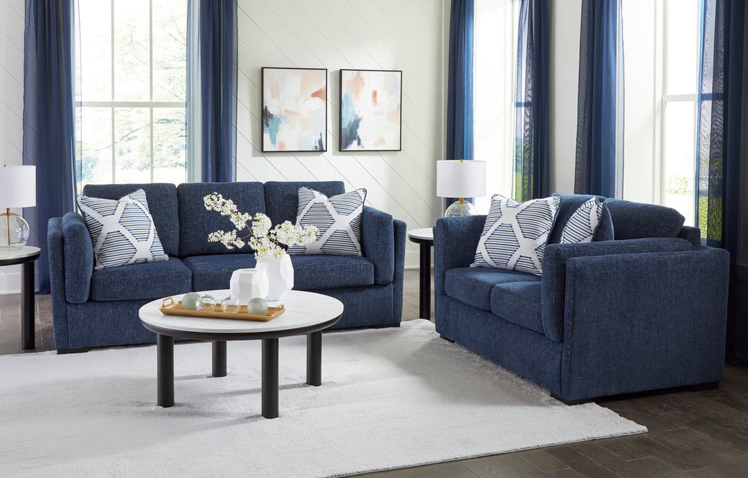 Evansley Navy Sofa & Loveseat