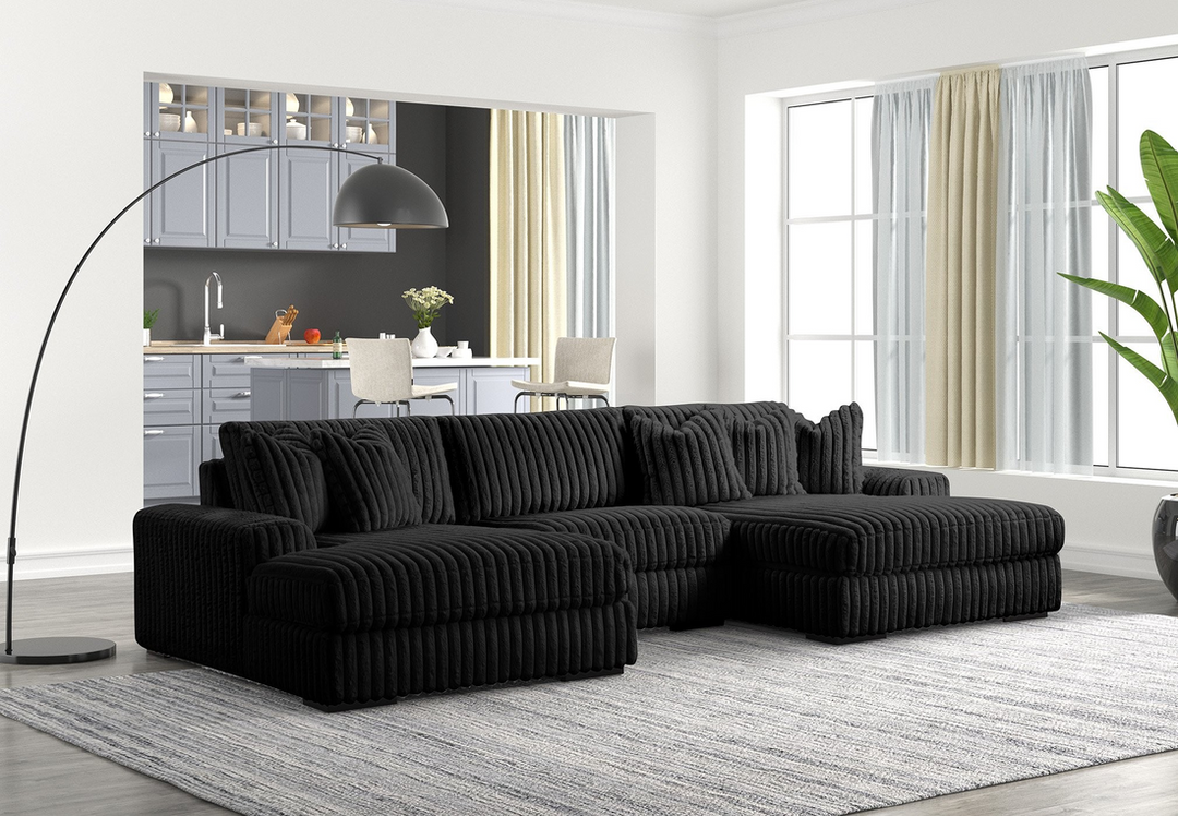 Sunday2 Black Oversized Sectional