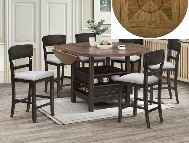 Oakly Brown/Gray Counter Height Set