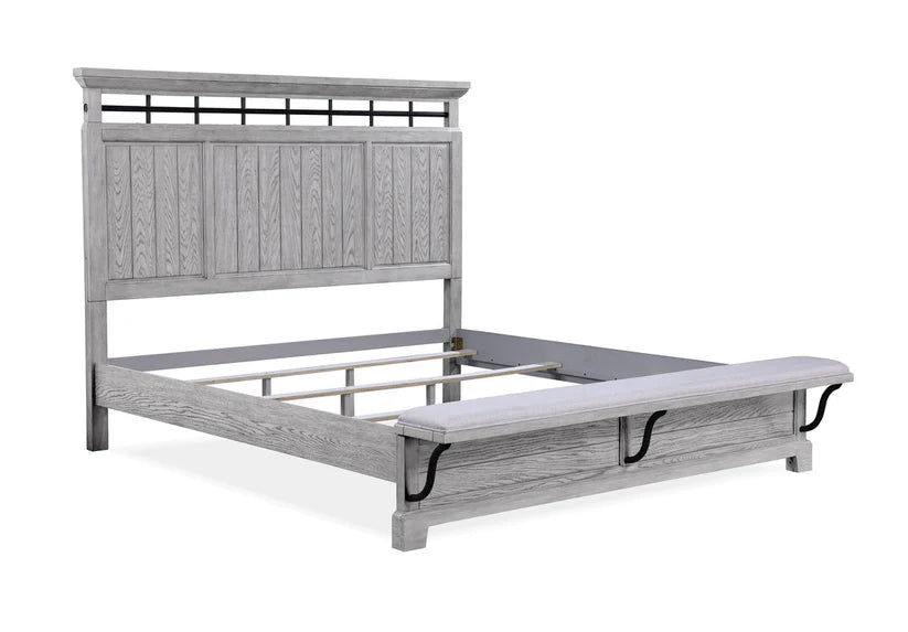 Beckett Grey Panel Bed