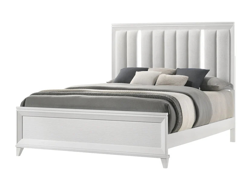 Cressida White LED Panel Bed