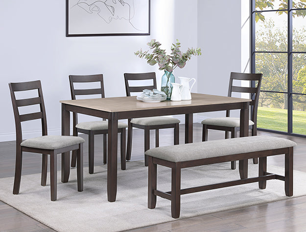 Branson Brown 6-Piece Dining Set