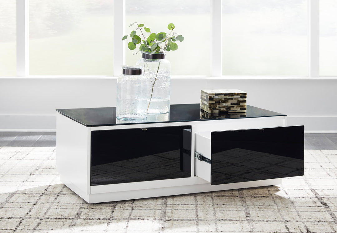 Gardoni White/Black Cocktail Table