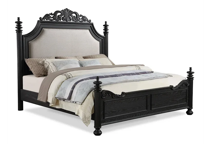 Kingsbury Black Finish Panel Bed