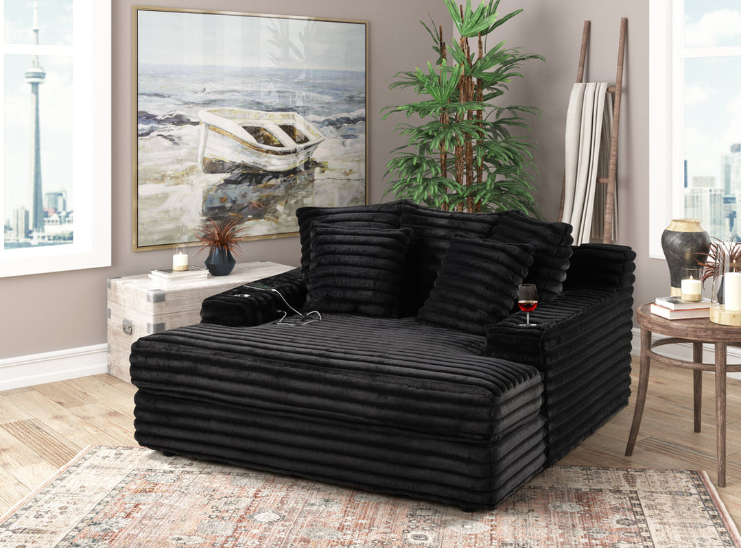 Black OVersize Chaise Lounge