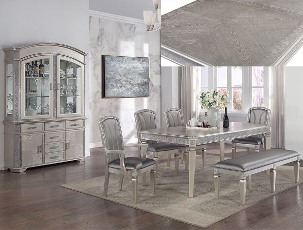 Klina Silver Champagne Dining Set