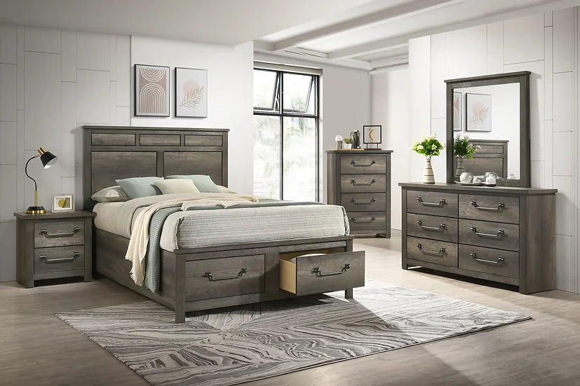 Amelia Brown Platform Bedroom Set