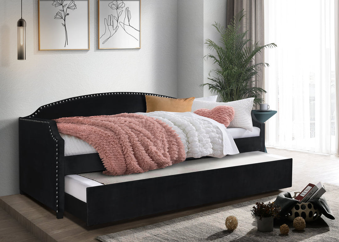 Amanda Black Daybed with Trundle