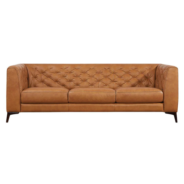 Beatnik Tan Leather Sofa.