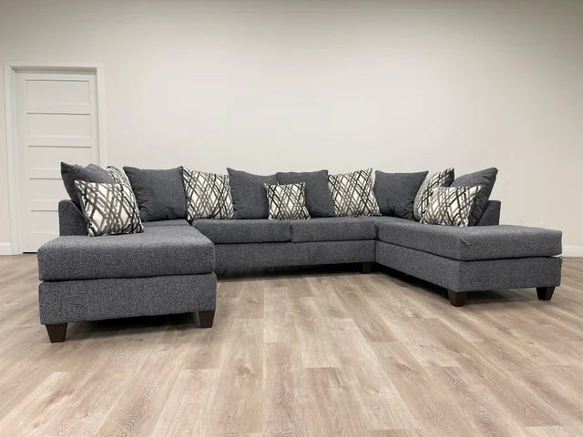 Steel Chenille Sectional Sofa