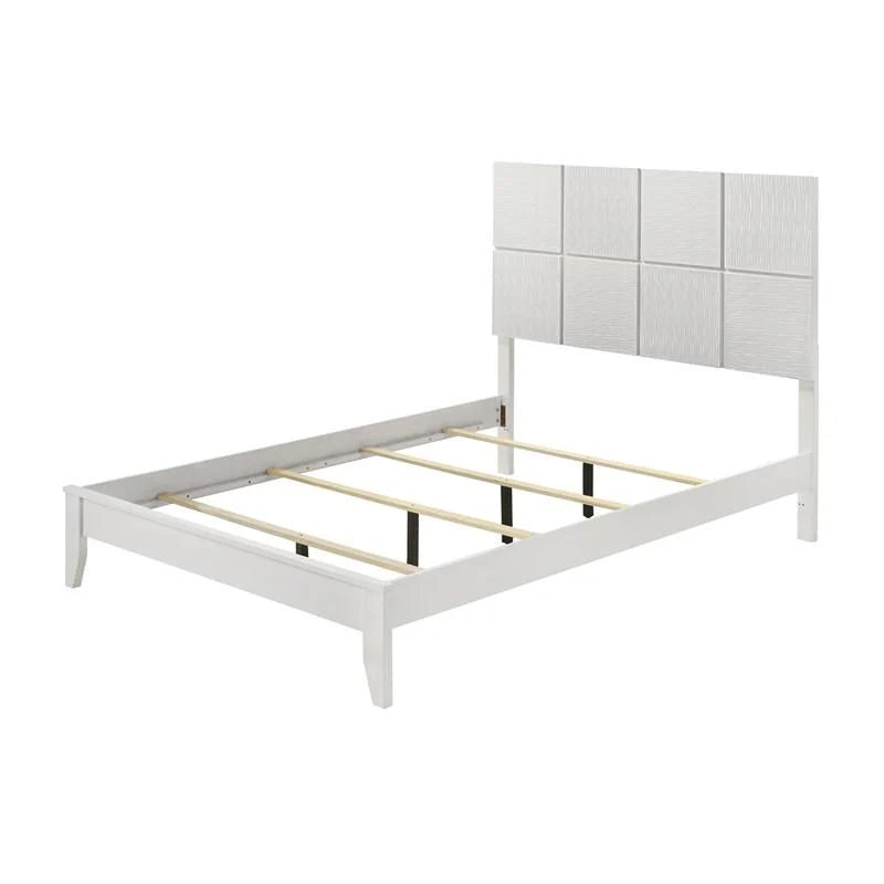 Denker White Panel Bed