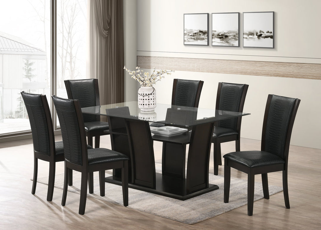 Florida Black 7-Piece Dining Set