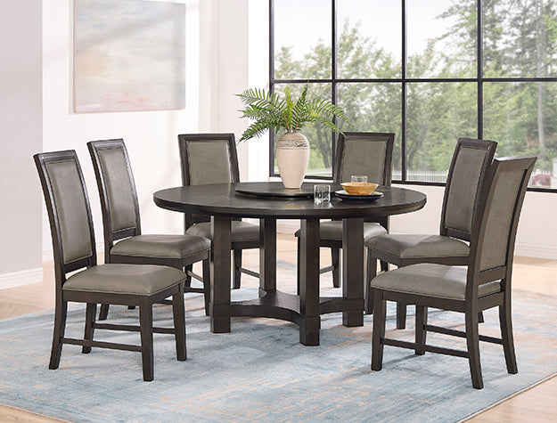 Jeffries Brown Round Dining Set