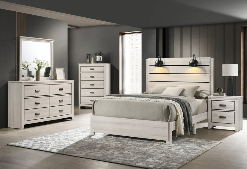 Carter White Platform Youth Bedroom Set