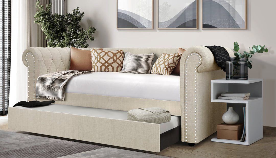 Oakmont Beige Daybed with Trundle