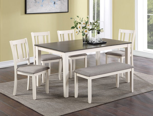 Rowan Chalk Gray 6-Piece Dining Set