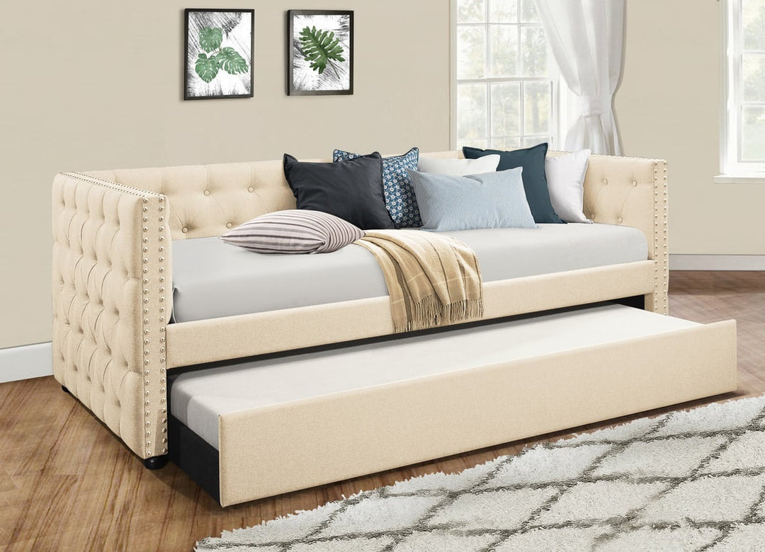 Courage Beige/Sand Daybed with Trundle