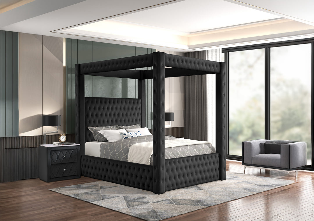 Annabelle Canopy Black Bed