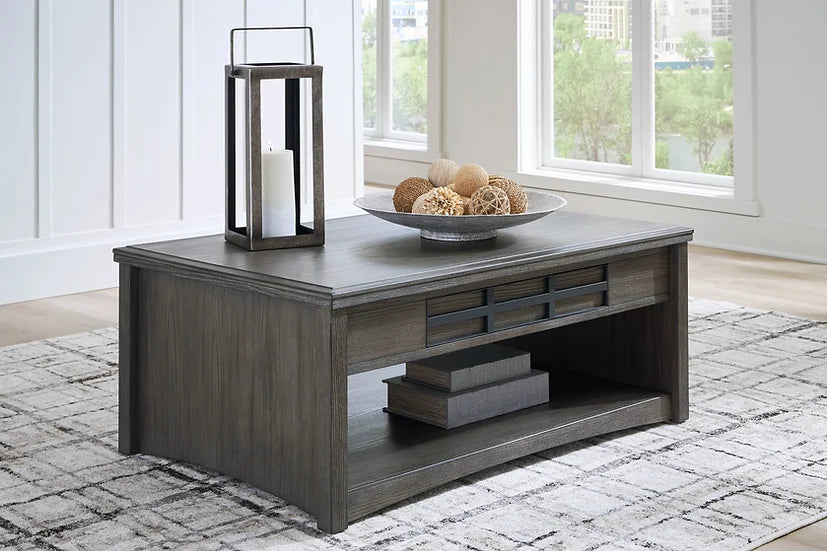 Montillan Grayish Brown Cocktail Table