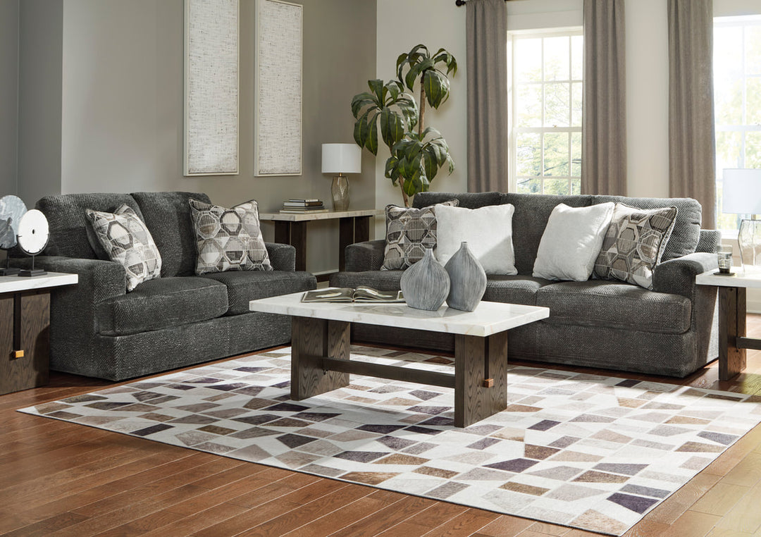 Karinne Smoke  Sofa & Loveseat Set