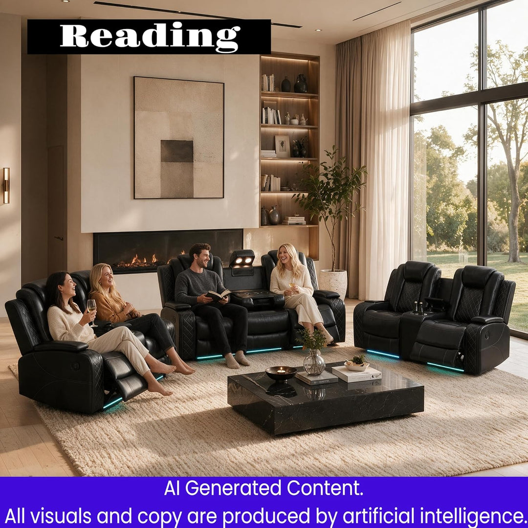 3 PIECE POWER RECLINING LIVING ROOM SET